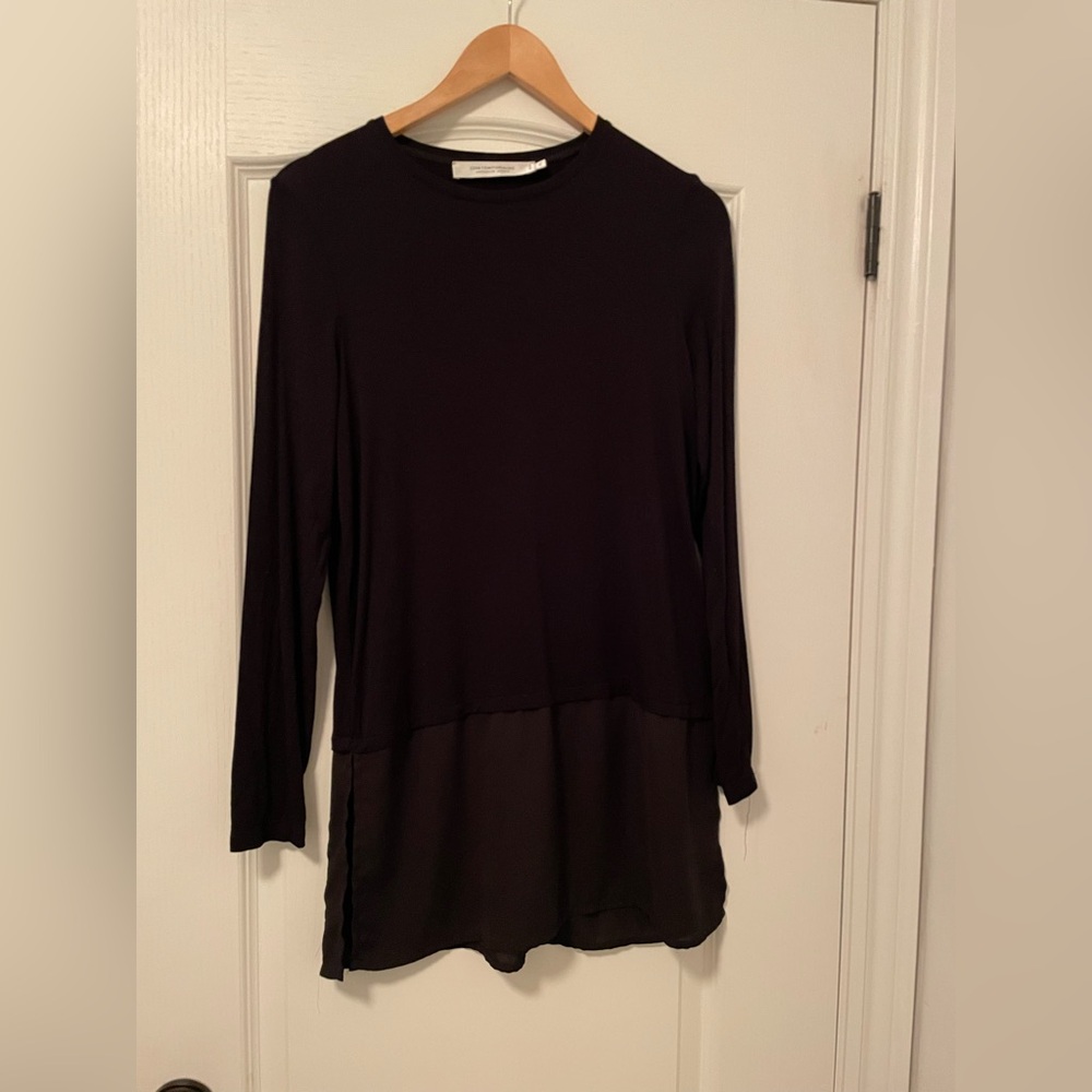 Simons Black 3/4 Sleeve Tunic Top